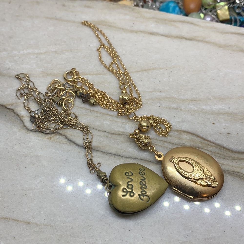Set of 2 vintage Locket necklaces